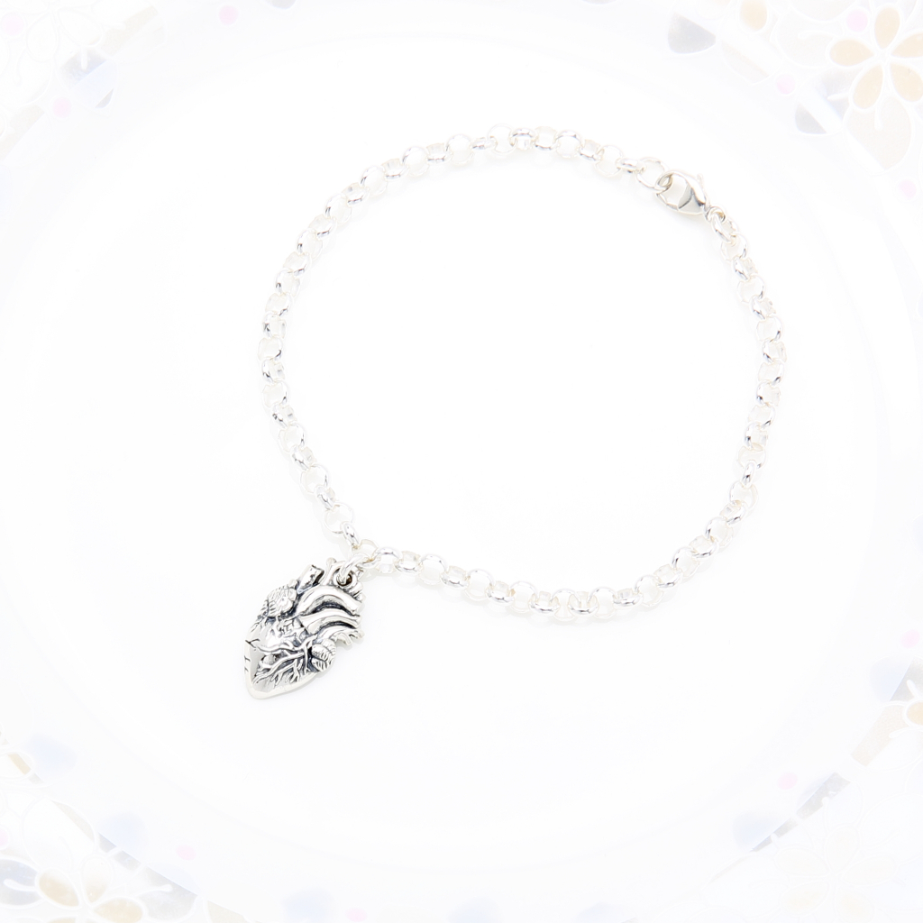 【Angel & Me】真心 愛心 心臟 Heart s925 純銀 手鍊 腳鍊 生日 情人節 禮物, , large