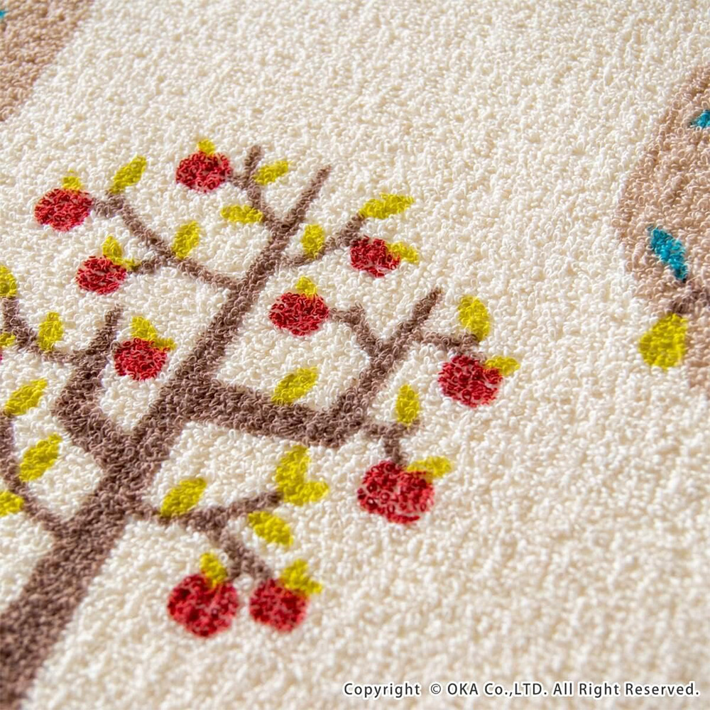 【日本Oka】日本製再生印花廚房地墊45×120cm(秋實之園款/可機洗/厚4mm), , large