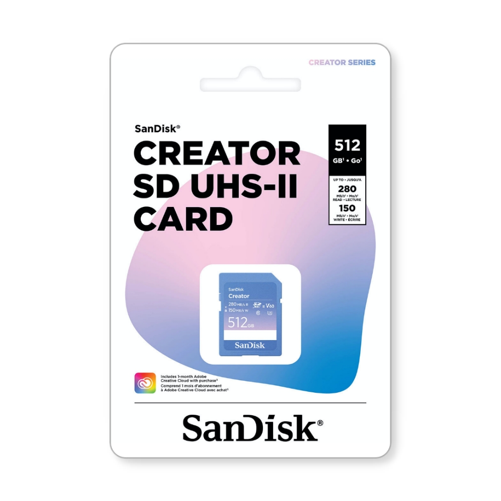 【SanDisk】Creator 512G UHS-II SDXC U3 V60 C10 記憶卡, , large