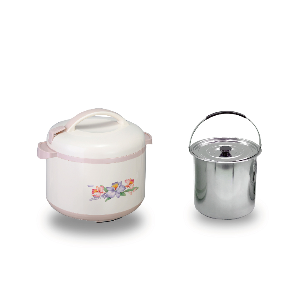 【GOLDEN FIRE 火牌】燜燒鍋 粉紅色 5.0L-IH爐可用鍋(燜燒鍋 保溫 保冷 手提 不鏽鋼 台灣製造), , large