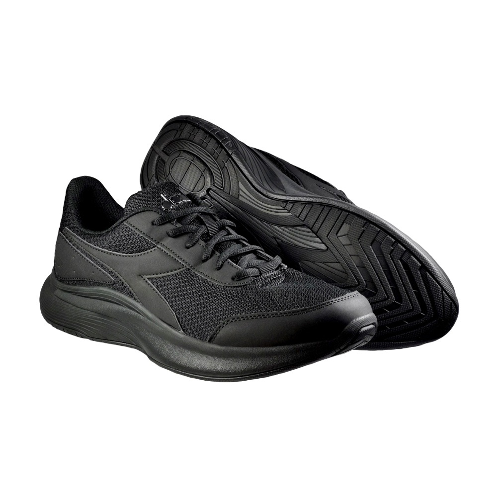 DIADORA迪亞多那 義大利進口 輕量運動慢跑鞋 男運動鞋 男鞋 EASY RUN 透氣 吸震 減壓 防滑 黑 白藍, , large