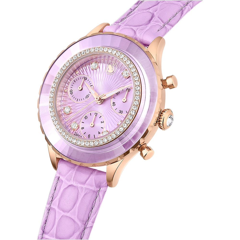 SWAROVSKI 施華洛世奇 Octea Chrono 水晶計時手錶 女錶 送禮推薦-37mm 5690804, , large