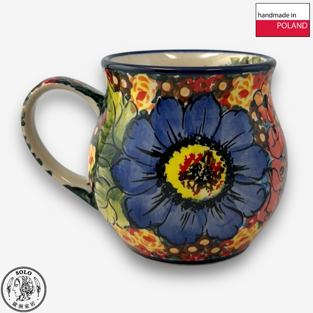 【SOLO Vintage】Cerraf Polish Pottery 350ml Mug Where Flowers Bloom Deeply Series Made in Poland, , large