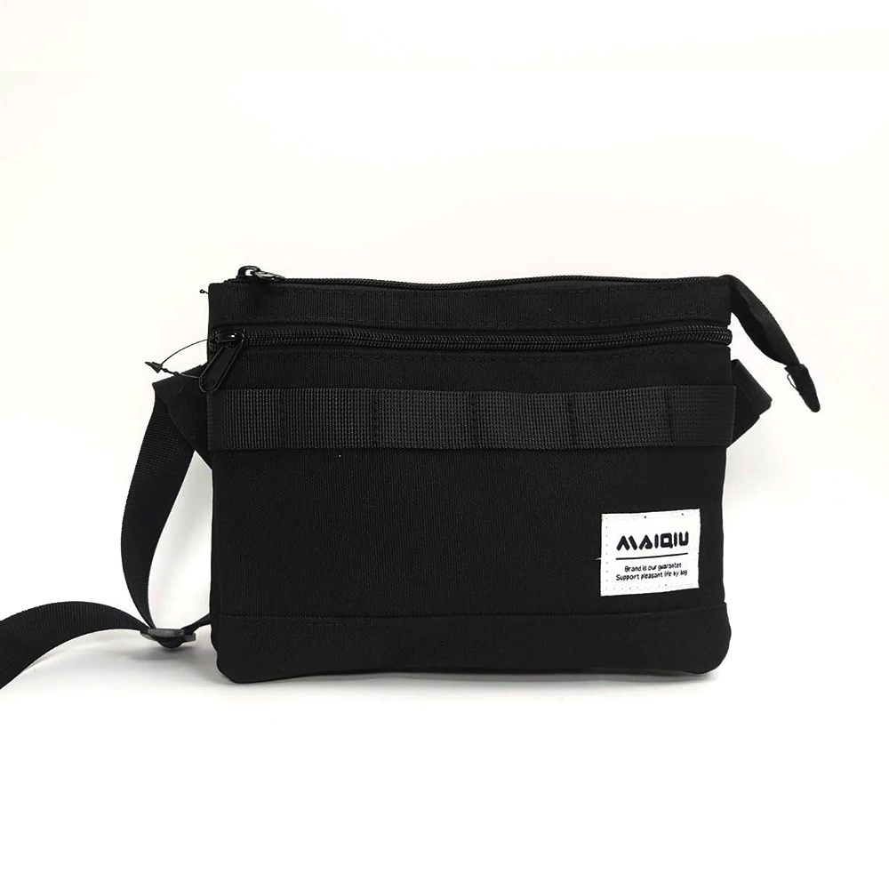 【MQ】超強收納隨身包-黑色 雙主袋 小包 腰包 斜跨包 兩用包 斜肩包 霹靂包 潮流 輕便