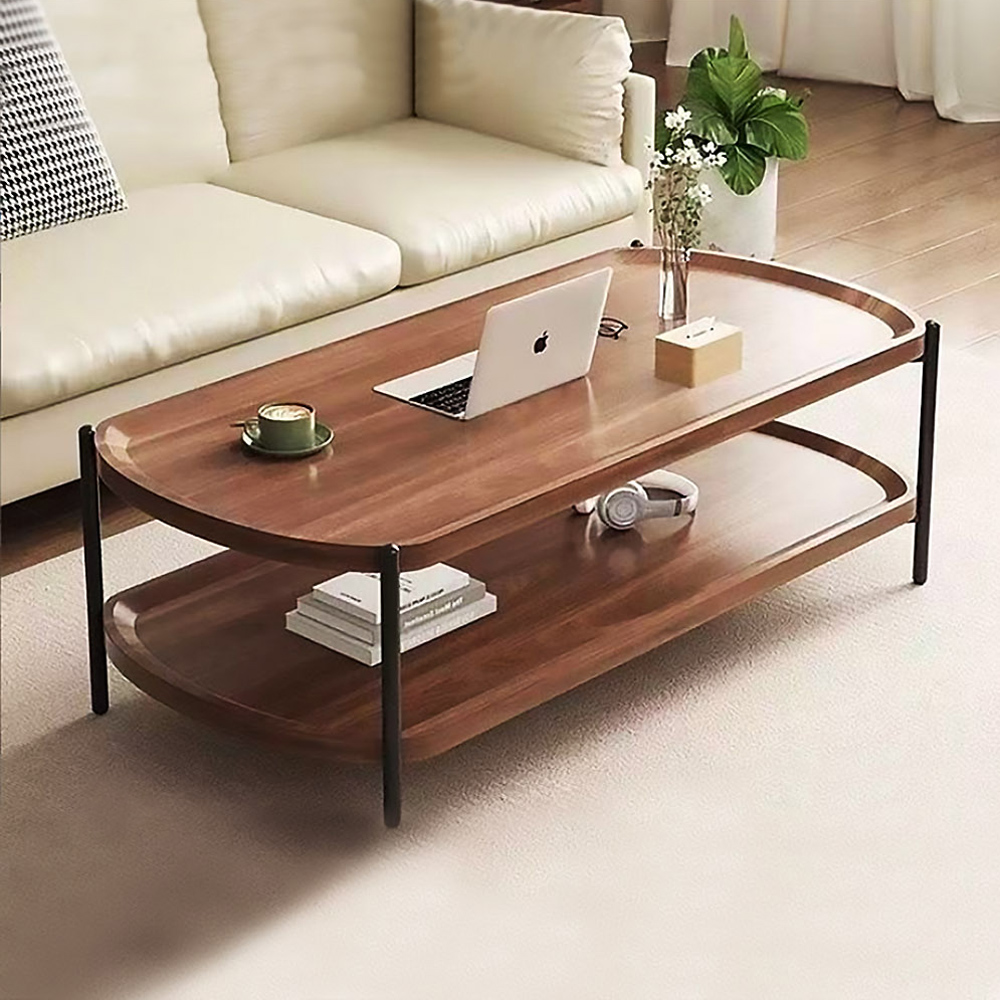 【AOTTO】簡約圓弧雙層客廳大茶几(TA-301), , large