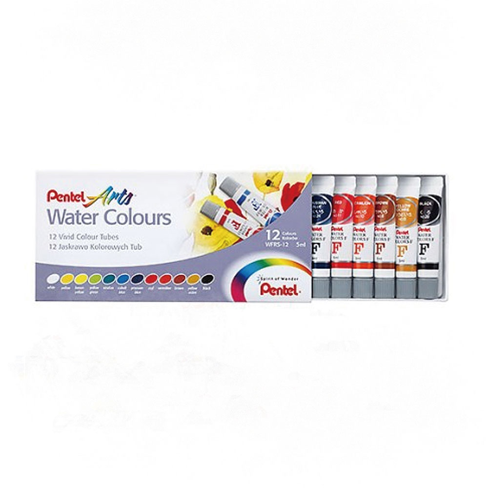 【Pentel 飛龍】積層軟管水彩12色 /盒 WFRS-12T -