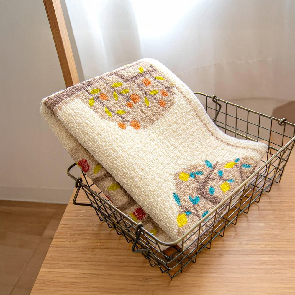【日本Oka】日本製再生印花廚房地墊45×120cm(秋實之園款/可機洗/厚4mm), , large