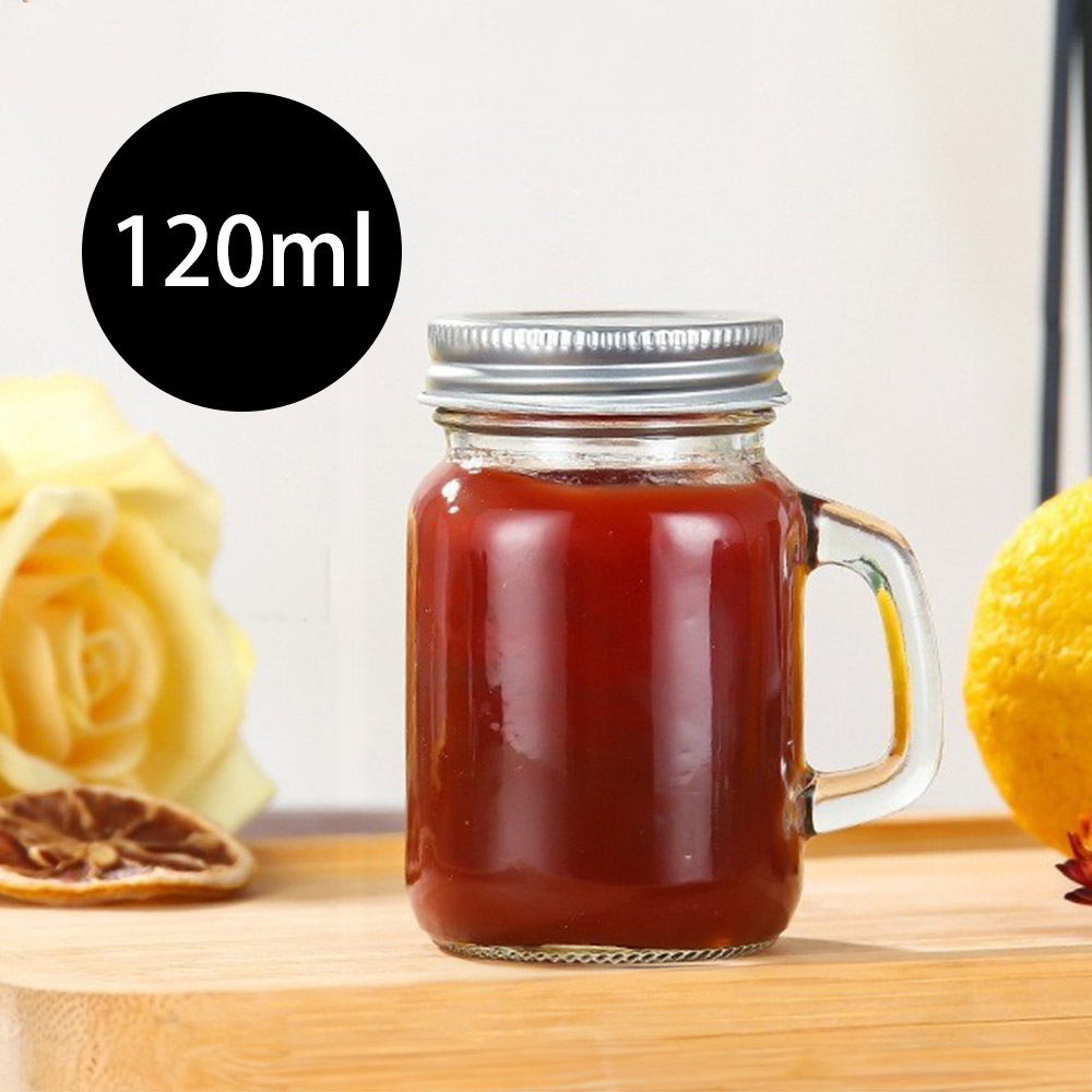 迷你梅森杯玻璃分裝瓶【40ml/60ml/120ml】 迷你分裝瓶 迷你玻璃瓶 40ml 60ml 120ml 梅森杯 玻璃分裝瓶 濃縮咖啡杯 香料罐 醬料杯 堅果罐 一口杯, , large