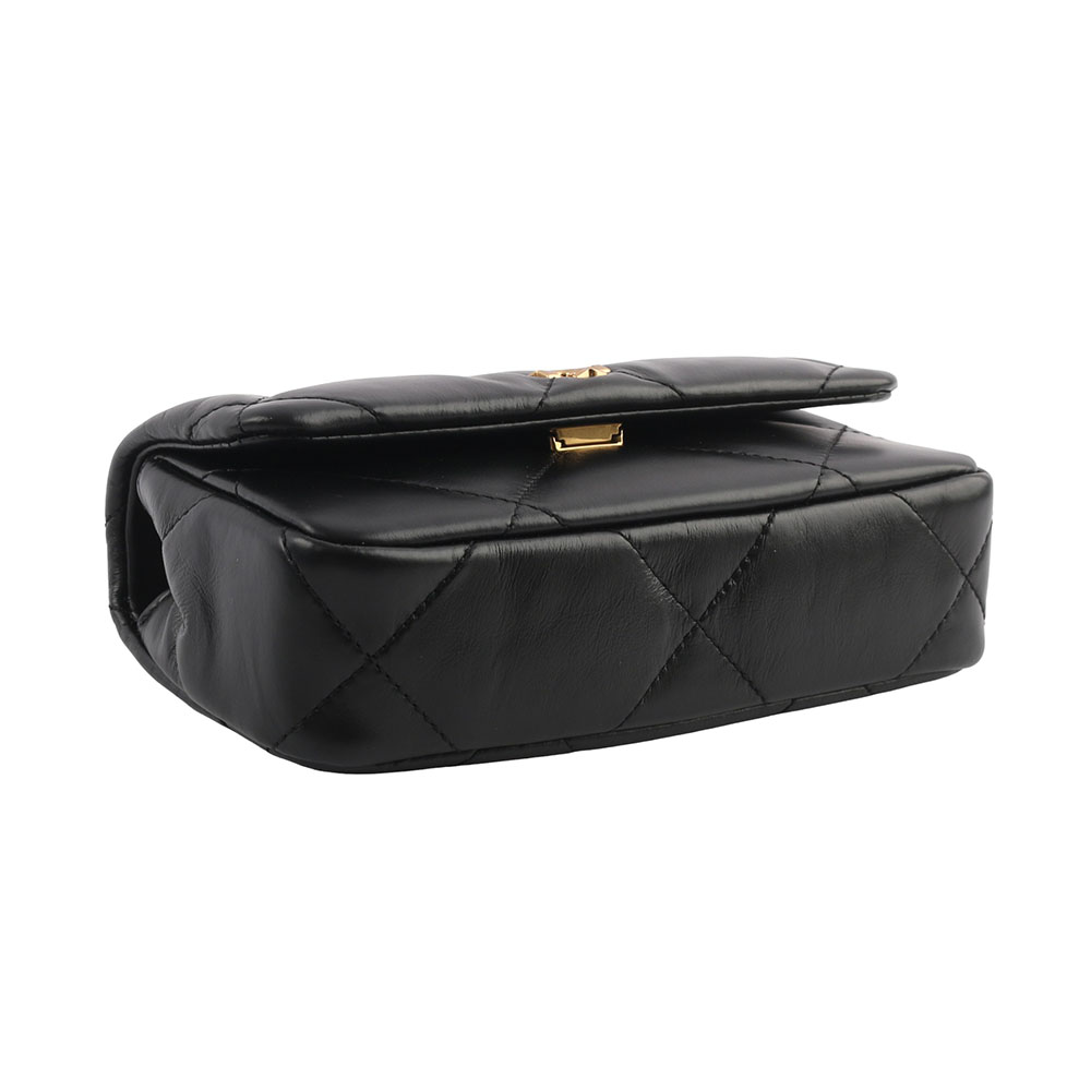 Tory Burch Kira 納帕皮革鑽石格紋縫線迷你二用包/黑色, , large