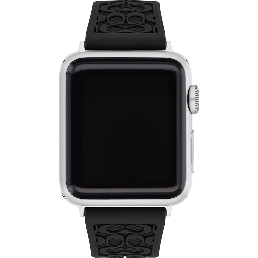 COACH Apple Watch 錶帶 38/40mm 適用 矽膠錶帶- 黑色(不含手錶), , large
