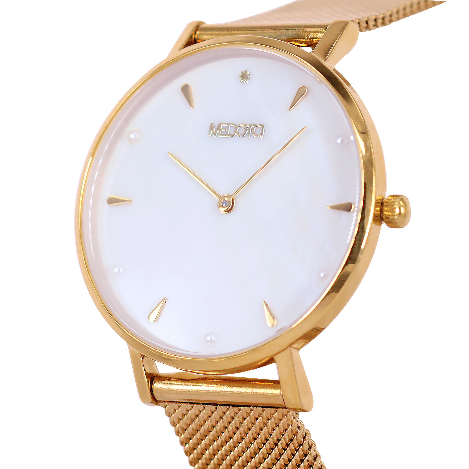 [MEDOTA] THETIS collection minimalist shell ladies watch-Gold / SE-8506, , large