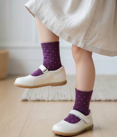 [Kaimei Cotton] 12 pairs of random excellent MIT Taiwan made pure cotton 1/2 non-slip children's socks water jade dot style 13-16cm, , large