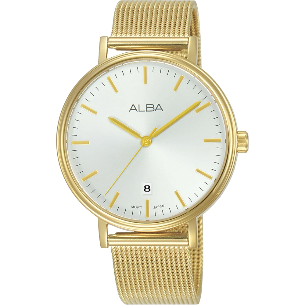 ALBA 雅柏 都會時尚大三針米蘭帶女錶-36mm AG8N80X1/VJ32-X342K, , large