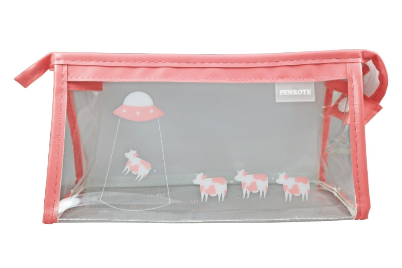 【PENROTE 筆樂】萬用透明筆袋 粉, , large