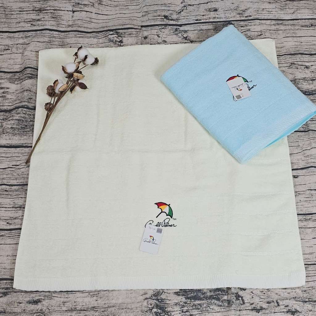 [Kaimei Cotton] Beige MIT Made in Taiwan Umbrella Brand Embroidered LOGO Bath Towel Top 12 Liang Super Thick Elegant Light Color White Thread Terms, , large