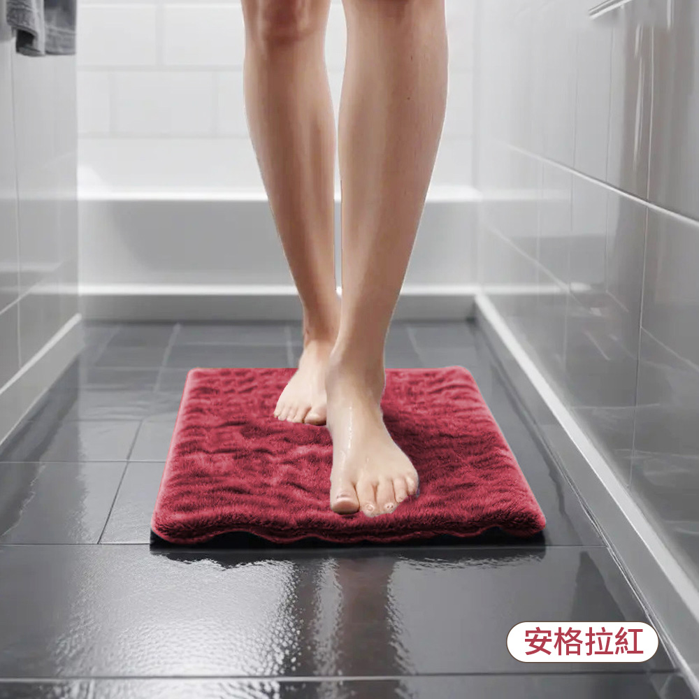 Soft and extremely thick cake velvet absorbent floor mat 1 set 40x60cm, , large