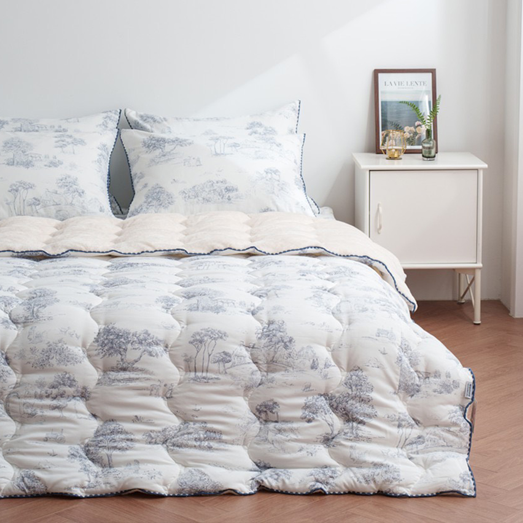 Korean Hanebul Dual-Material Single-Side Plush Washed Comforter (2 kg), , large