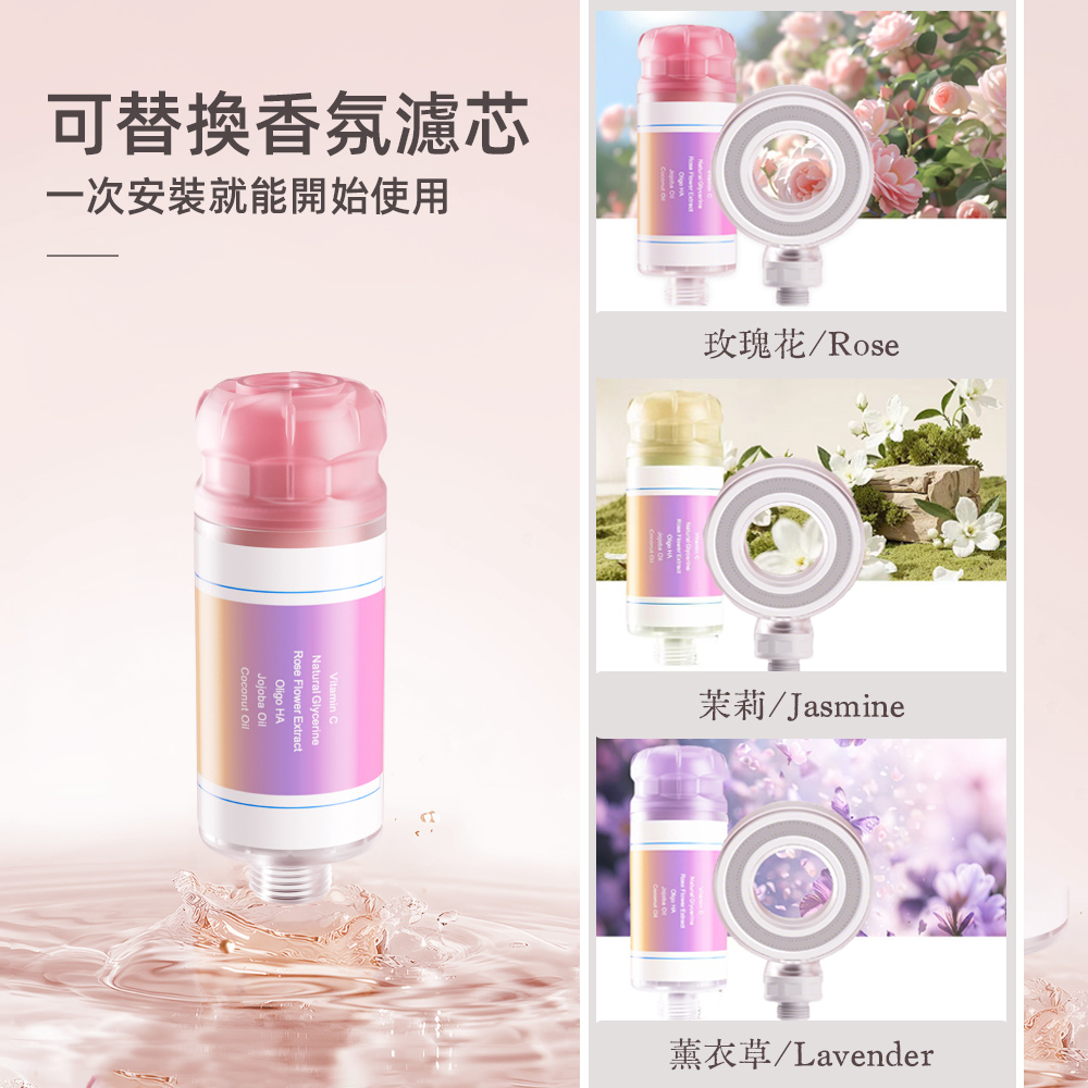 【上手家居】韓系過濾蓮蓬頭-薰衣草(蓮蓬頭/花灑蓮蓬頭/蓮蓬頭過濾/濾芯蓮蓬頭), , large