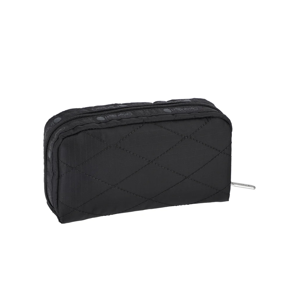 |快速出貨|Lesportsac Rectangular Cosmetic 長形化妝包 送禮推薦-黑色格紋釘飾, , large