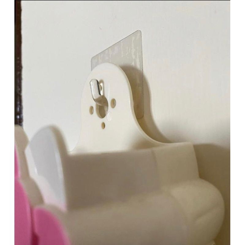 [Beargood sticker] Small Square Adhesive Hooks (Set of 4), , large