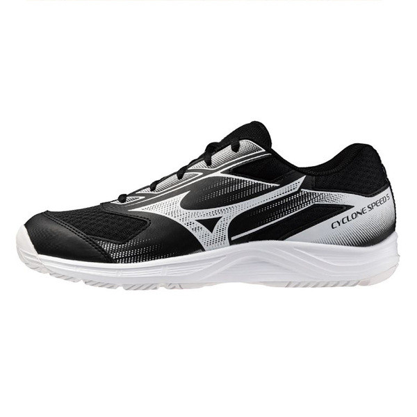 Mizuno Cyclone Speed 男女 排球鞋 室內運動 穩定 包覆 回彈 黑 白 [V1GA258053], , large