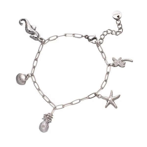 【ULOO】Twinkle 海漾微光不鏽鋼手鍊-銀色 UB2000120, , large