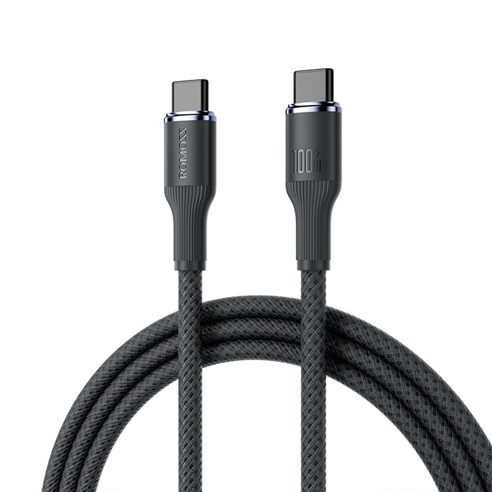 Lava Tungsten Braided Charging Cable / C to C / 2m / 100W / Smoky Gray, , large