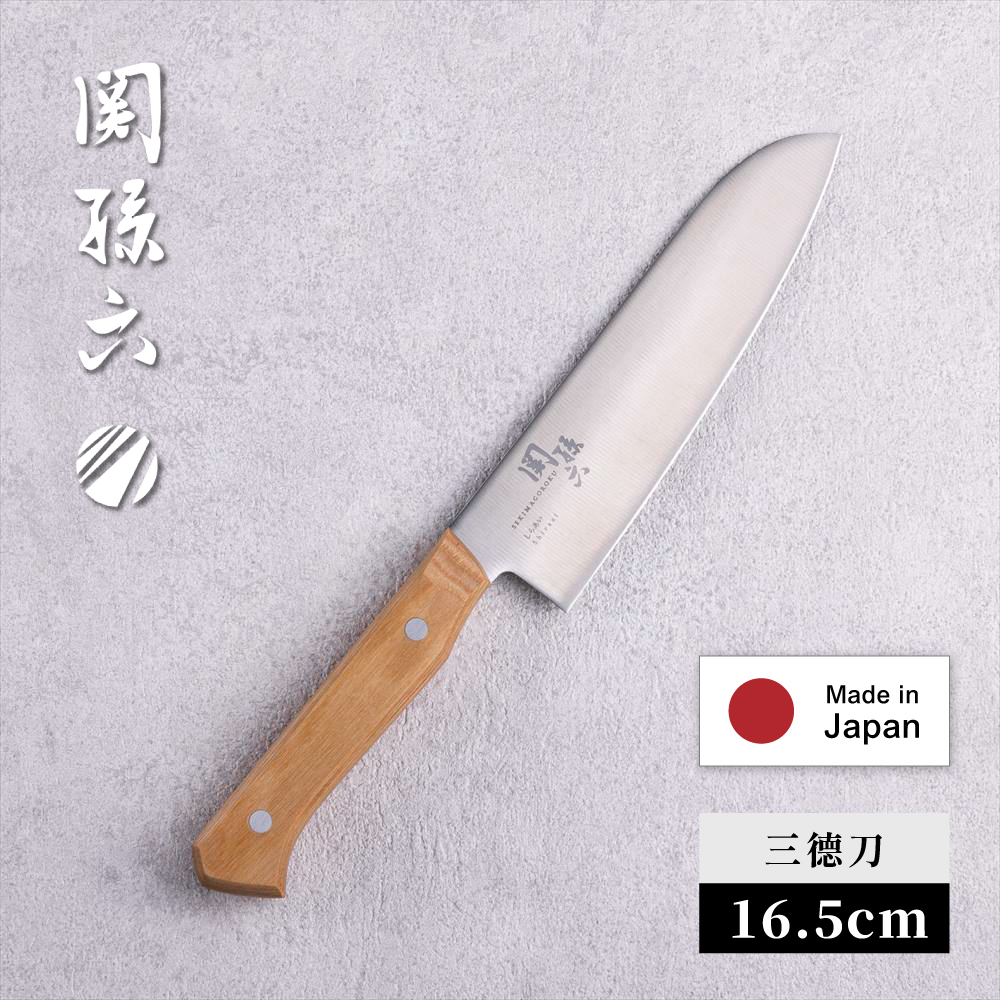 【KAI Japan】Sekimagoroku Molybdenum Vanadium Stainless Steel Santoku Knife 16.5cm (New Shiraai Series / Made in Japan), , large