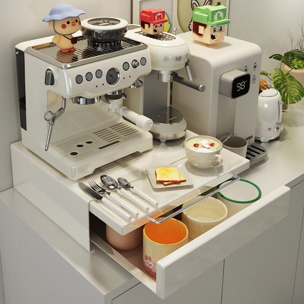 【AOTTO】無印風雙抽拉廚房桌上收納架(KC-010), , large