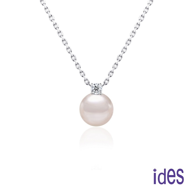 [ides愛蒂思] 日本設計AKOYA上乘系列正圓無瑕天然珍珠項鍊耳環套組6-7mm/(經典王妃), , large