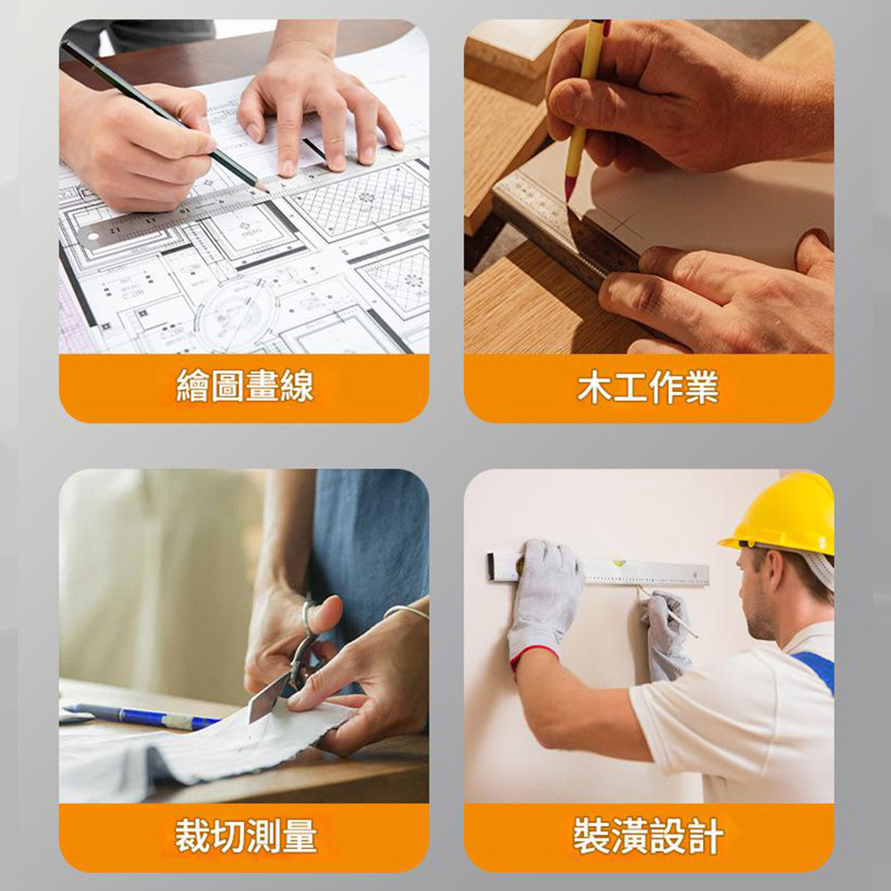 Stainless steel woodworking square 500*250mm (1.2mm thick) - double-sided metric, , large