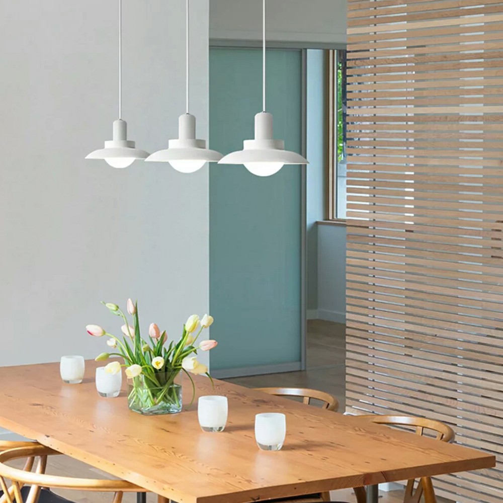 【H&R安室家】 39x16cm大款 LED北歐吊燈 ZA0109, 灰, large