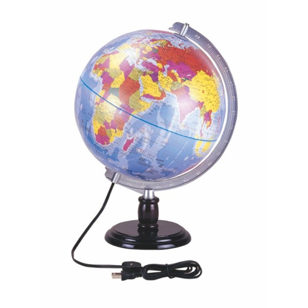 【 徠福 】一次成型地球儀10"(燈光)39CM / 個 NO.1153, , large