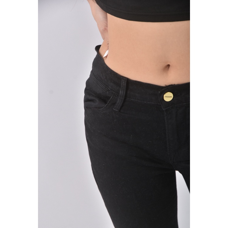 (L) frame質感棉質黑色長褲二手衣, , large