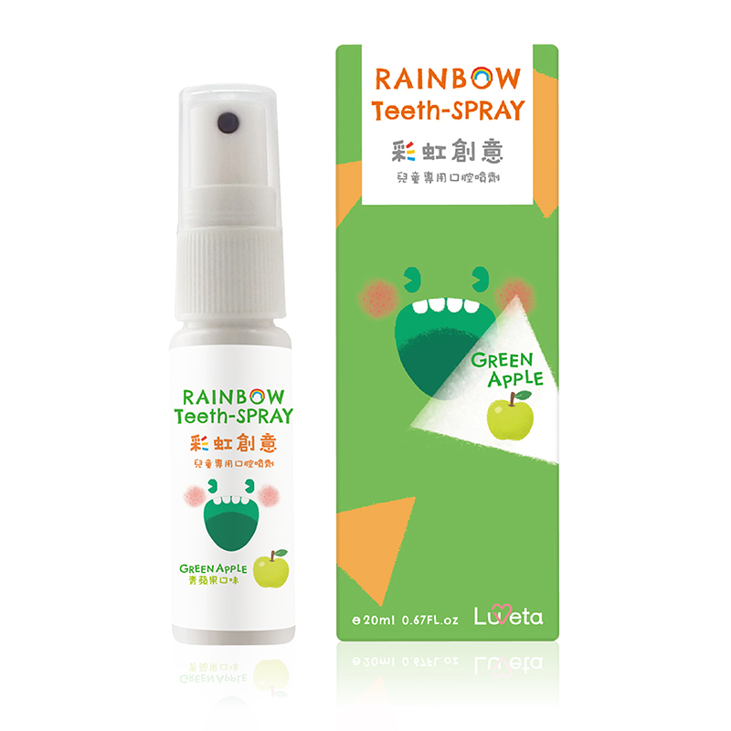 Luveta Rainbow Teeth-Spray Green apple, , large