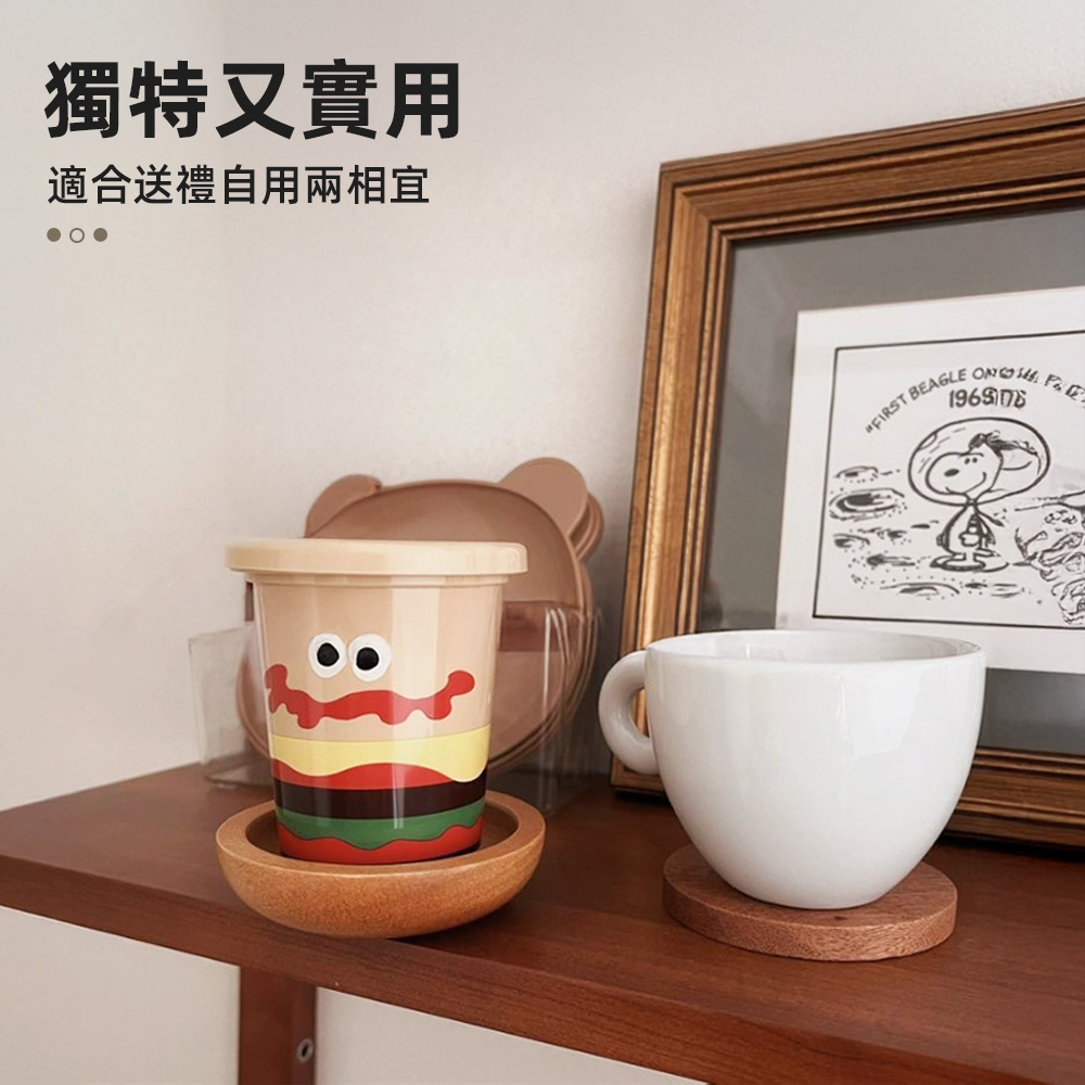 【上手家居】漢堡杯墊 漢堡6片組(隔熱墊/餐墊/鍋墊/餐桌墊/廚房隔熱墊), , large