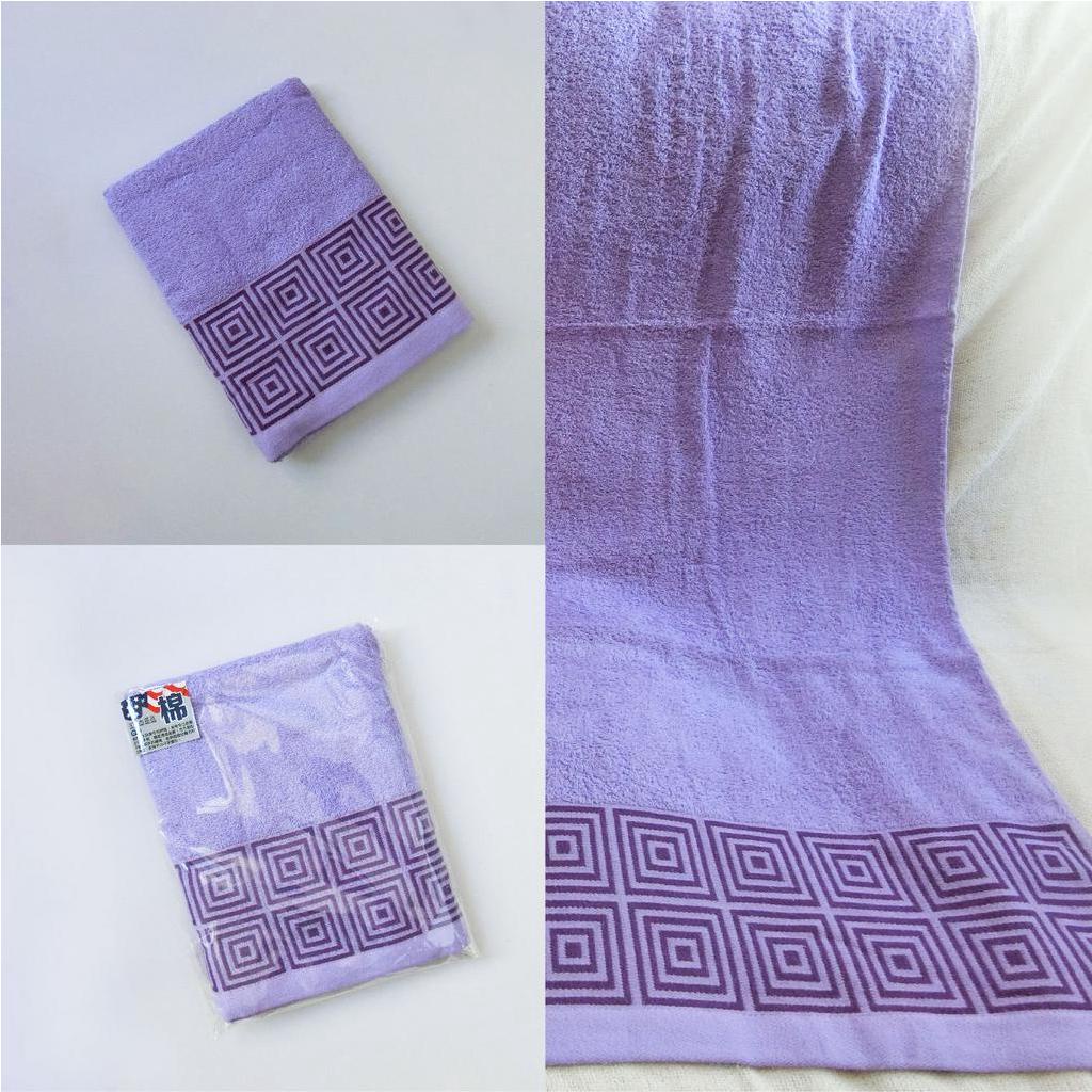 [Kaimei Cotton Industry] 4 into the group, random and excellent, MIT made in Taiwan, 8 taels of carefully selected American cotton bath towels, checkered pattern, , large