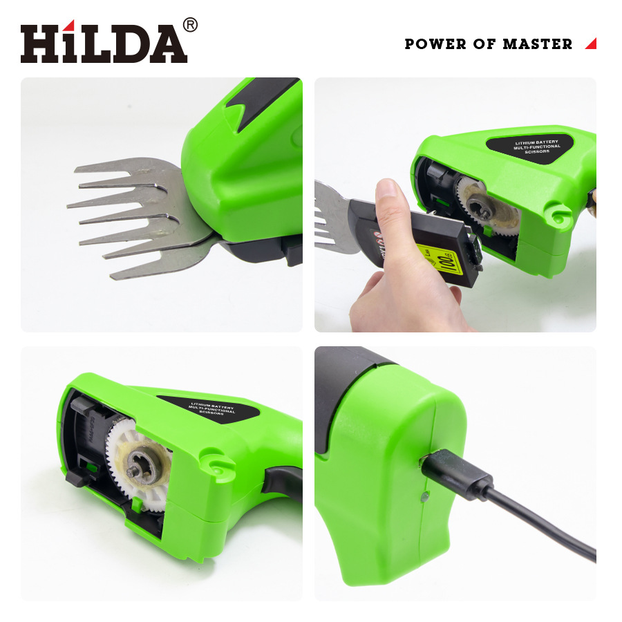 【HILDA】希爾達電動工具 7.2V充電式 無線 籬笆剪 能割草 修籬笆, , large