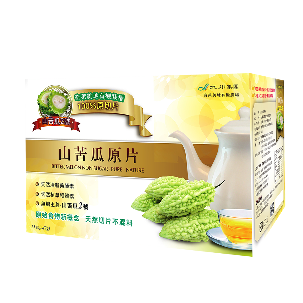 [長榮生醫]奇萊美地山苦瓜原片茶15包入X3盒, , large