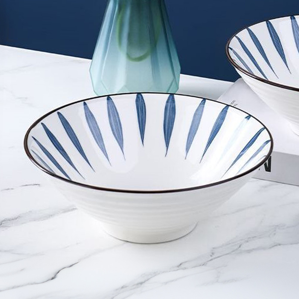 8吋拉麵碗【12款可選】日式拉麵碗 斗笠碗 800ml 寬口碗 瓷碗 山田碗 手繪碗 大碗公 泡麵碗 碗公 陶瓷碗 烤箱 洗碗機, , large