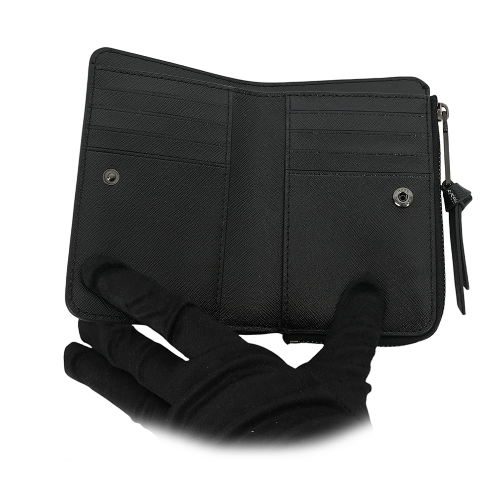 Marc Jacobs THE SNAPSHOT DTM 薄款暗釦迷你二折短夾/黑色, , large