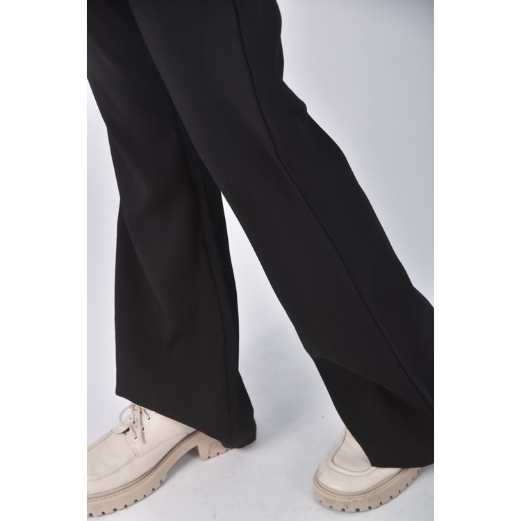 (M) yibanban高腰質感黑色長褲二手衣, , large