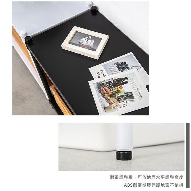 【Y HOUSE】60x35x180cm 5-layer hole-free iron plate storage rack rack iron rack - paint white, , large
