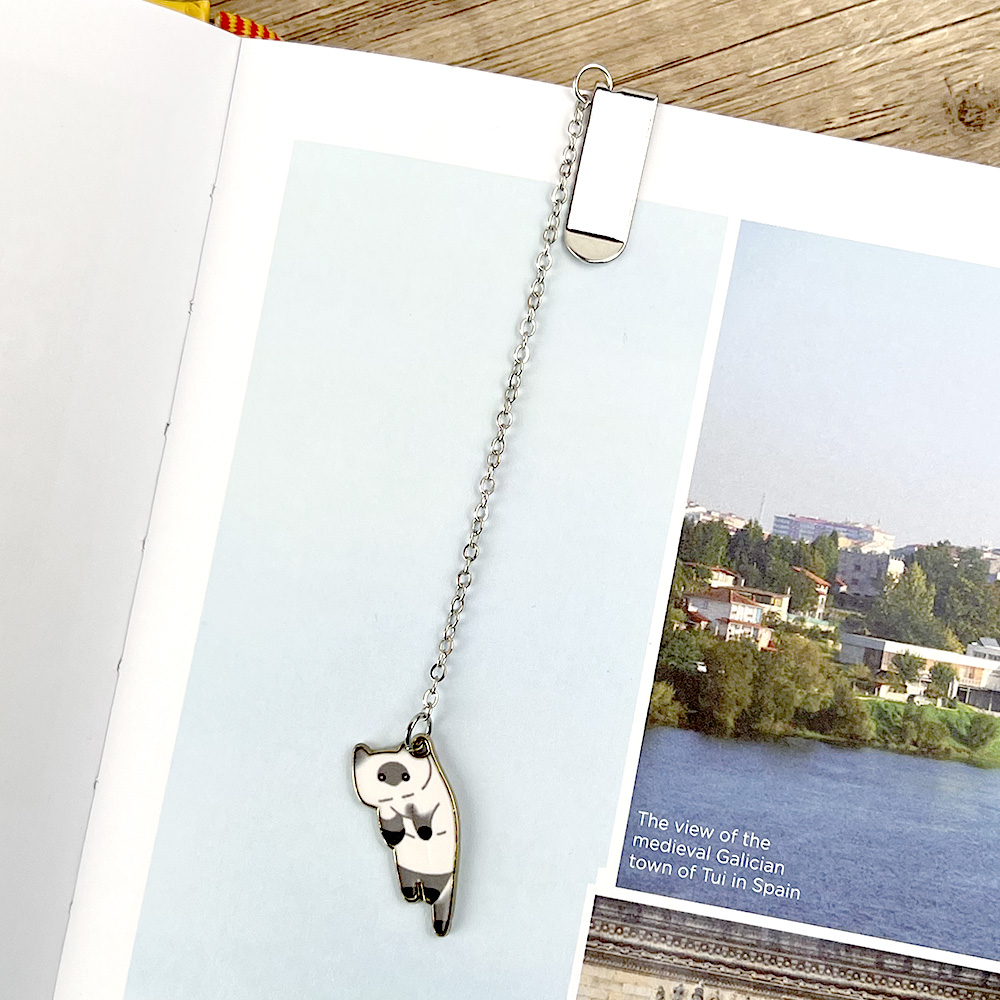 Cat Pendant Chain Bookmark, , large