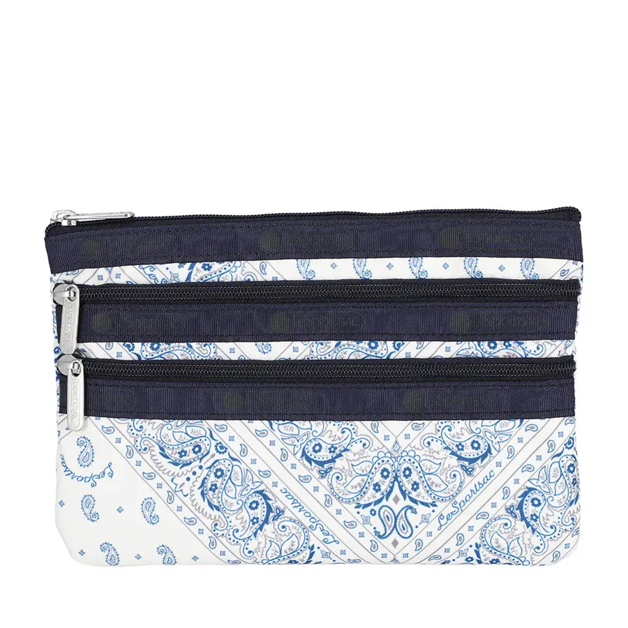 Lesportsac 3-Zip Cosmetic 三層拉鍊化妝包 / 微風織語, , large