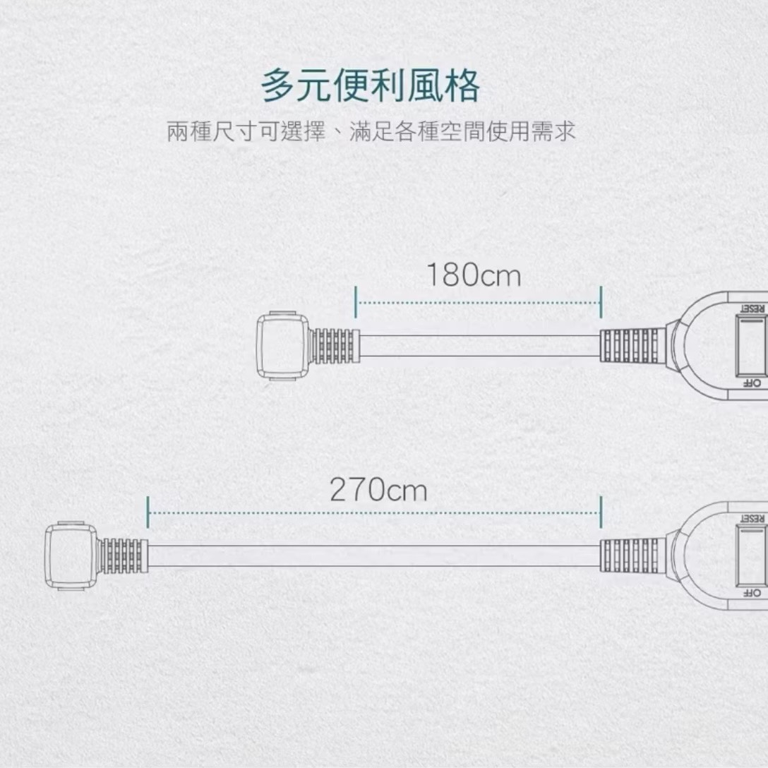 【Leo手機周邊專賣店】DIKE戴克 安全加強型一切四座電源延長線-9尺/2.7M / DAH549WT, , large