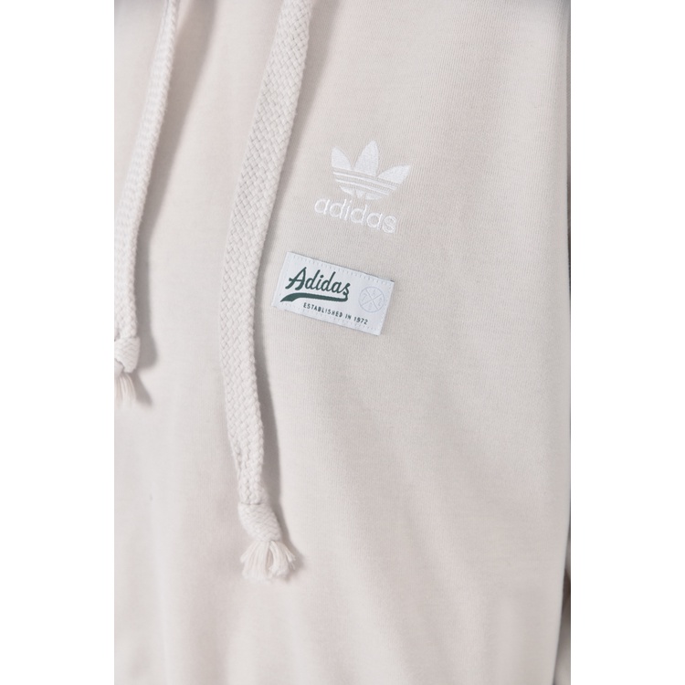 (F) adidas質感運動連帽杏灰色長袖上衣二手衣, , large