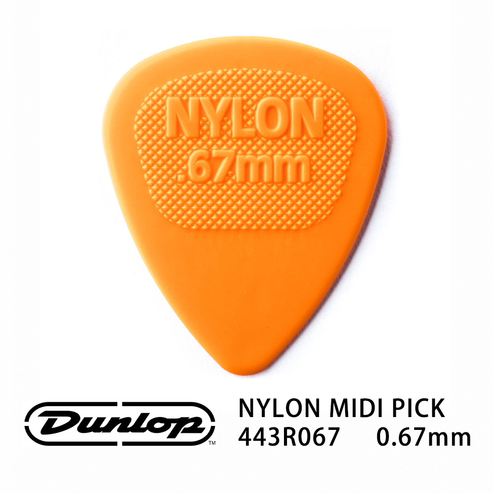 Jim Dunlop Nylon Midi 443R 0.67mm Pick 【敦煌樂器】, , large