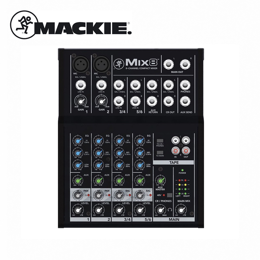 Mackie Mix8 小型混音器 8軌 【敦煌樂器】, , large