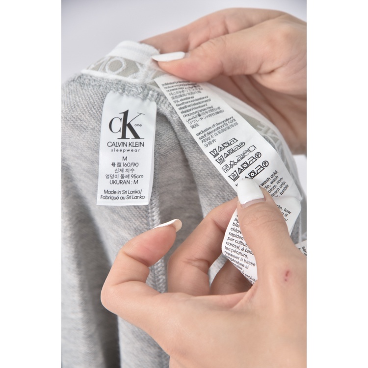 (4XL（含）以上) calvin klein高腰質感腰部logo灰色長褲二手衣, , large